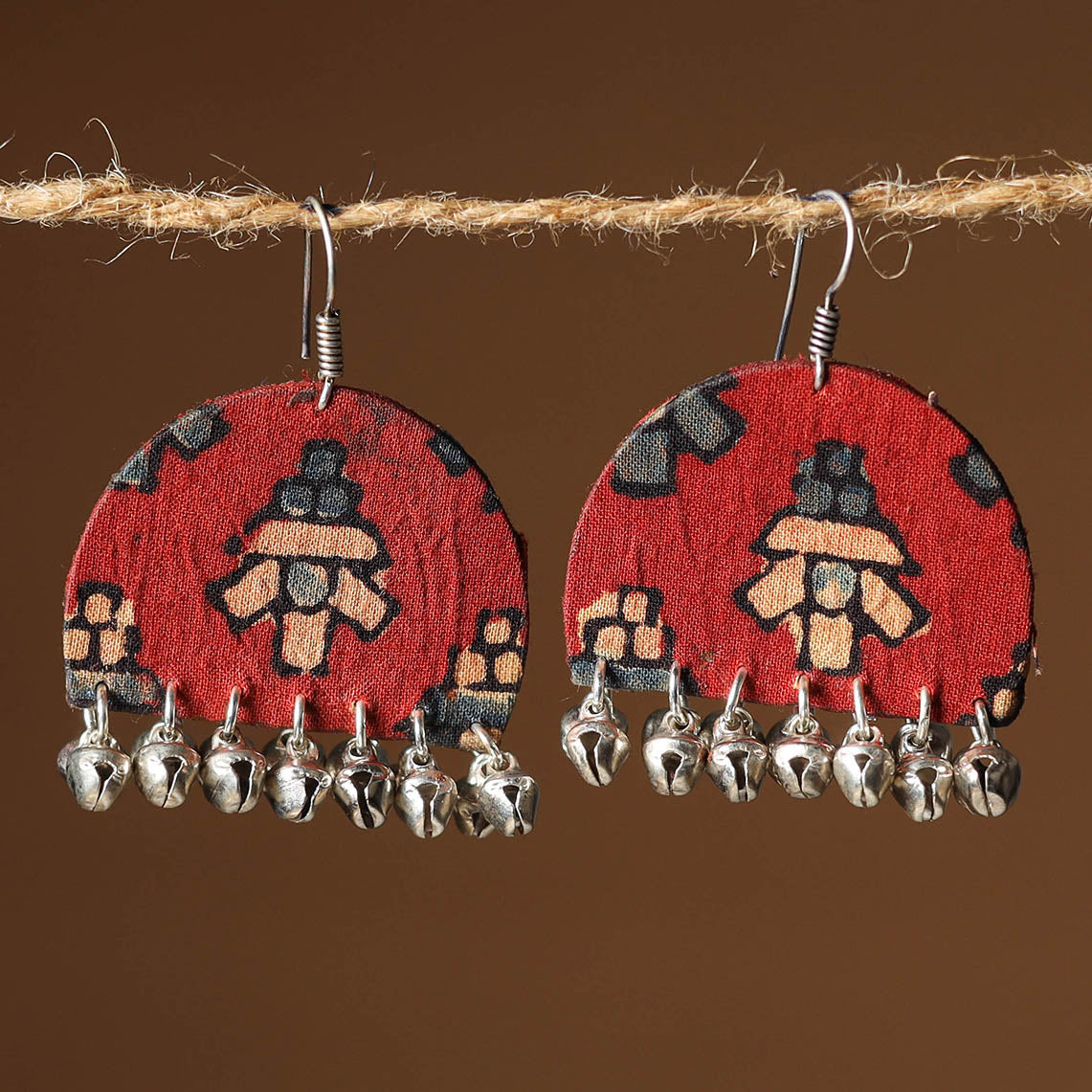 Varisha Ghungroo Work Fabart Earrings