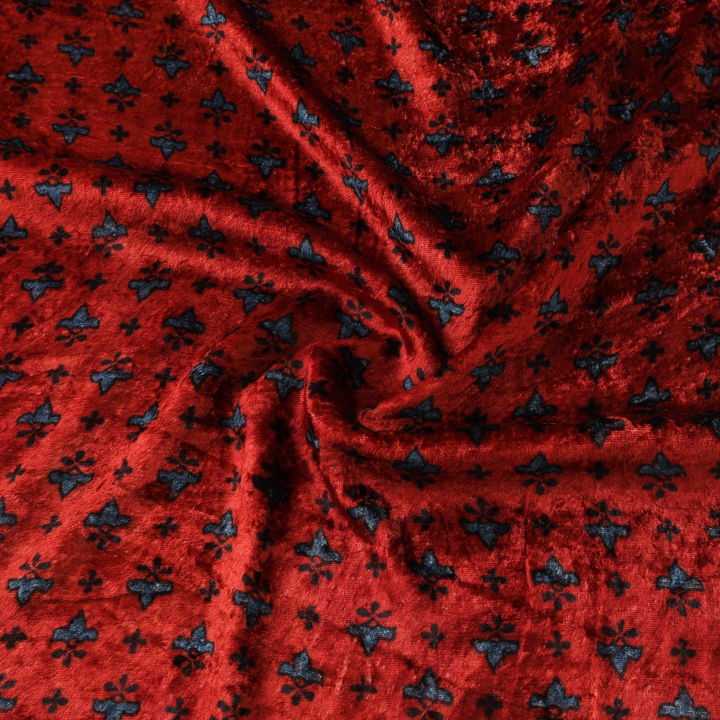 Velvet natural dyed hand fabric 03 - handcrafted