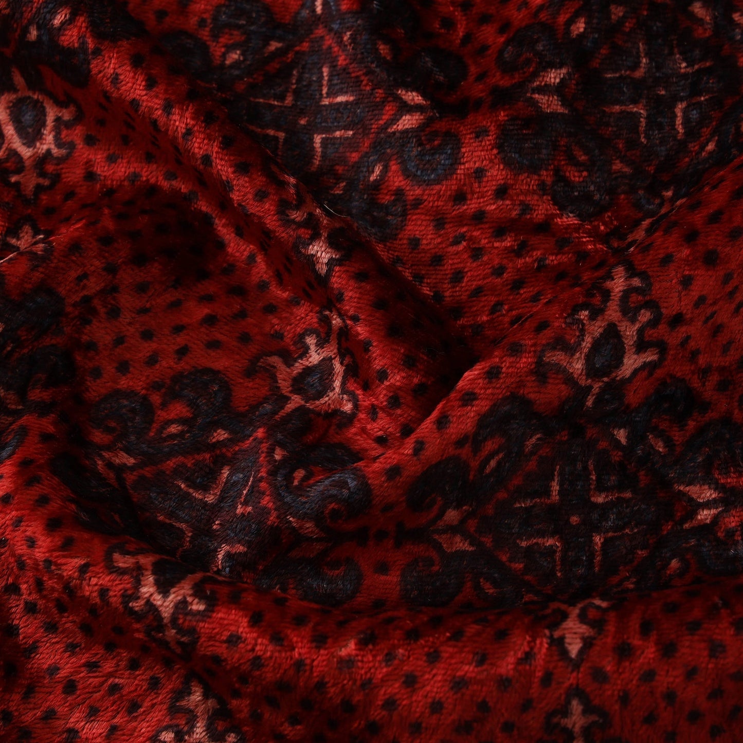 Velvet natural dyed hand fabric 14 - handcrafted