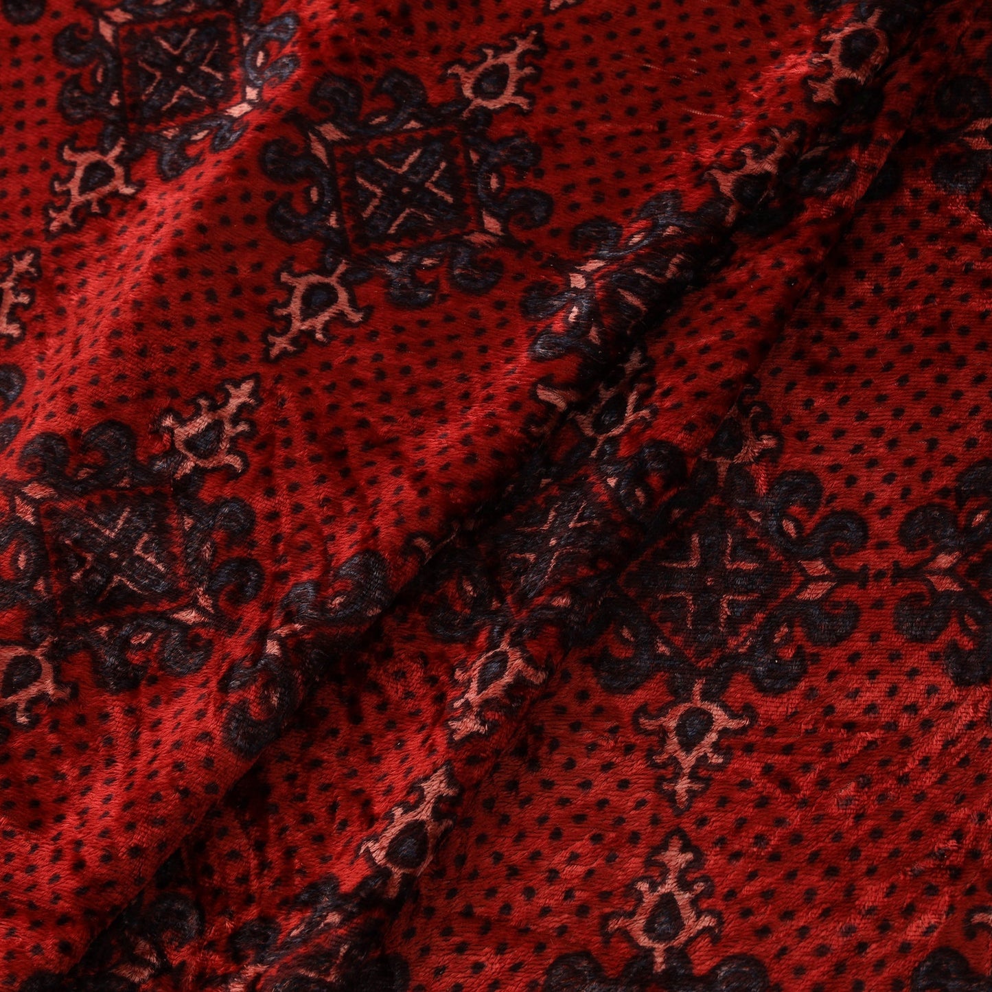Velvet natural dyed hand fabric 14 - handcrafted
