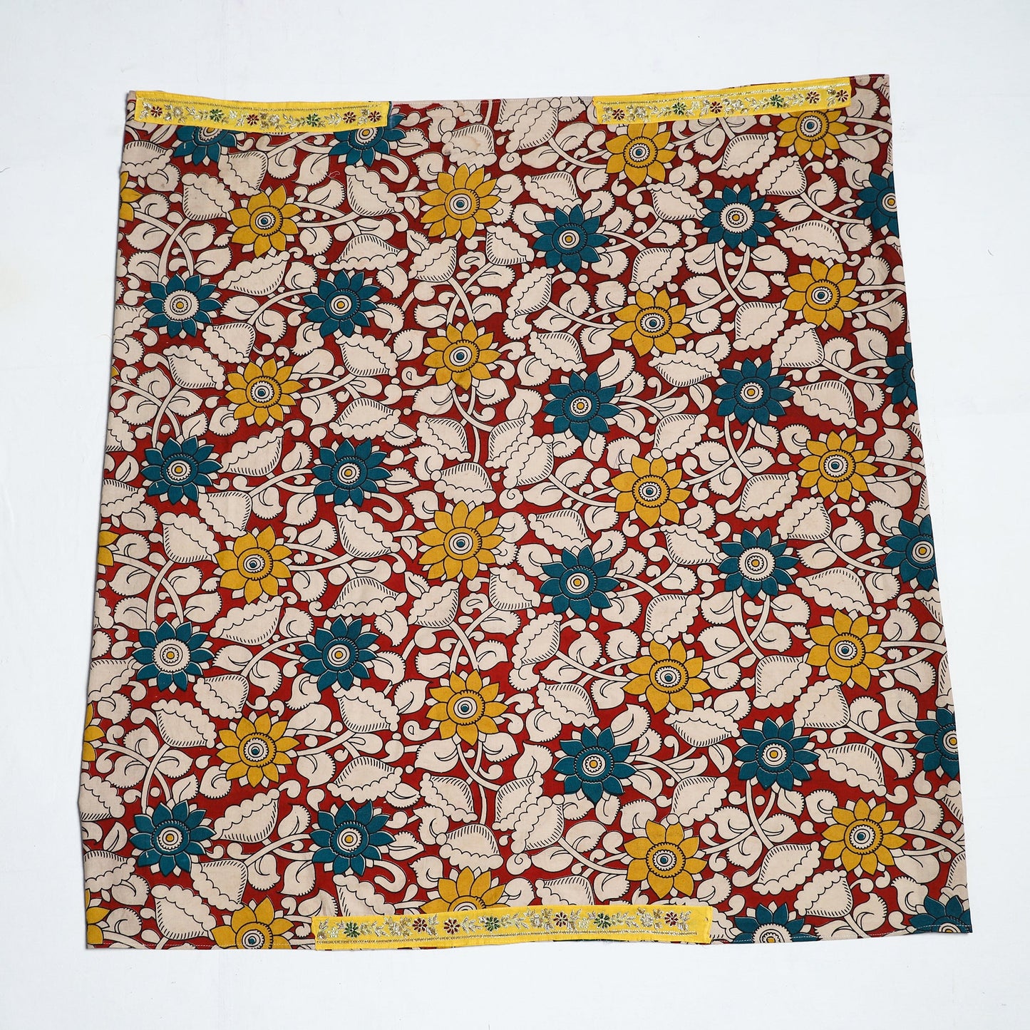 Red - zardozi hand embroidered kalamkari cotton blouse