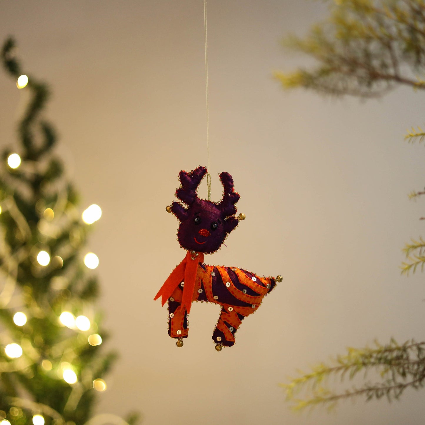 Reindeer felt ornament - handmade christmas decor 38