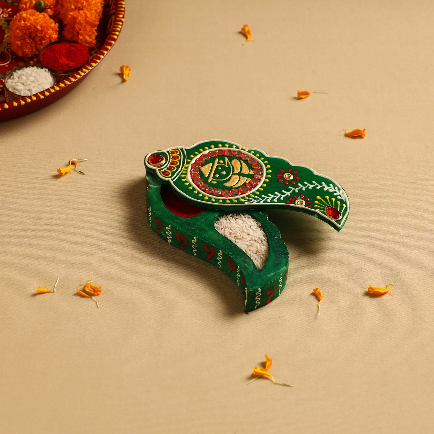 Roli Chawal Box- Hand Painted Home Decor Items