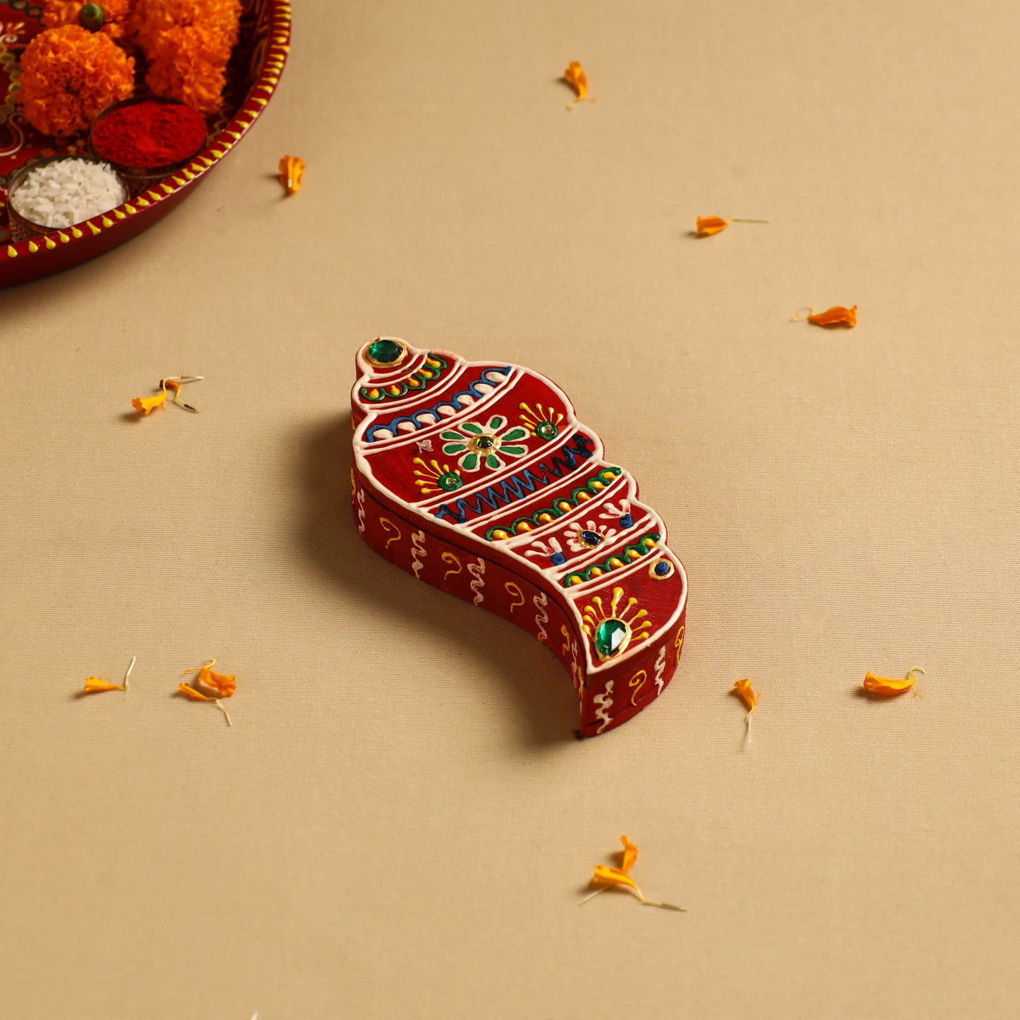 Roli Chawal Box- Hand Painted Home Decor Items