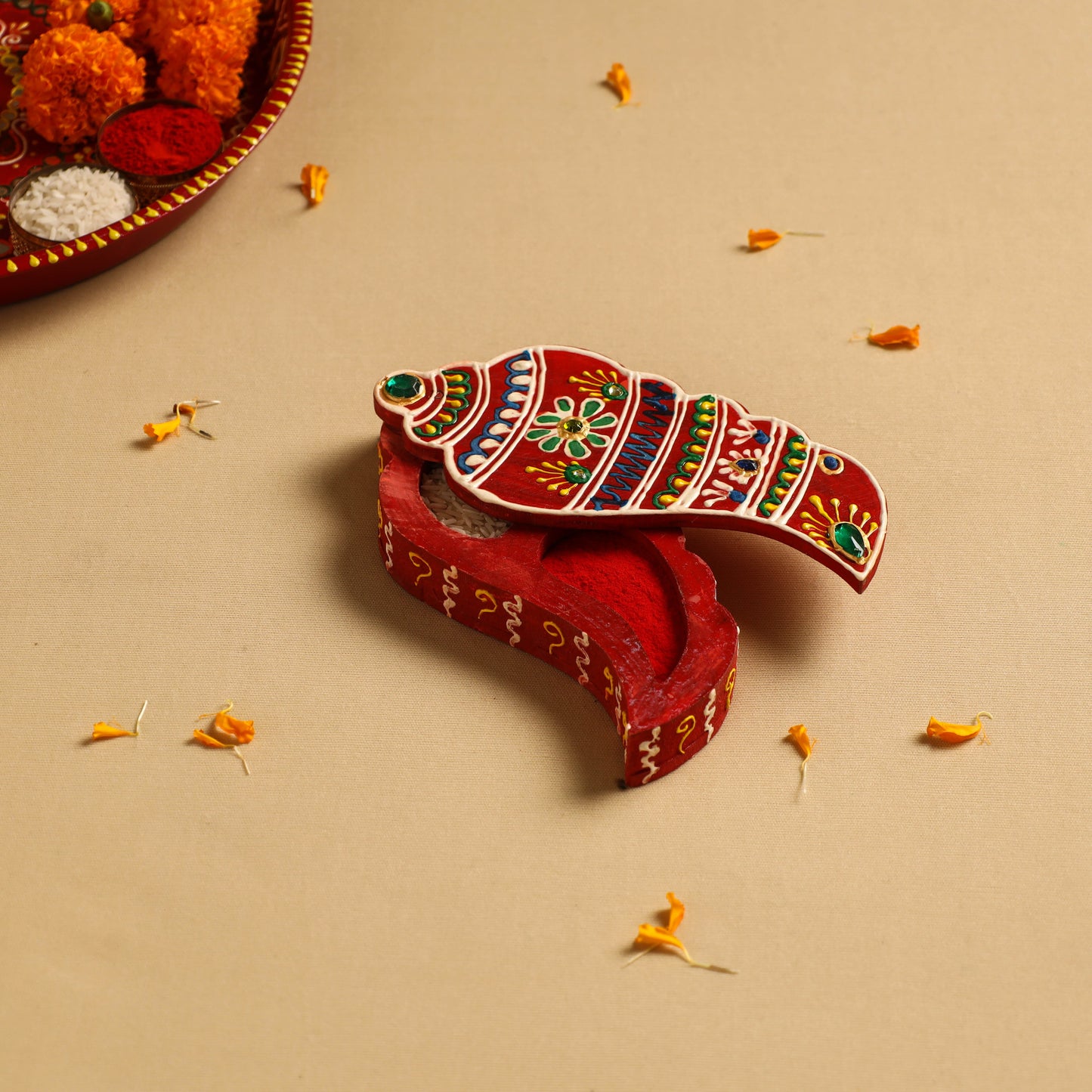 Roli Chawal Box- Hand Painted Home Decor Items