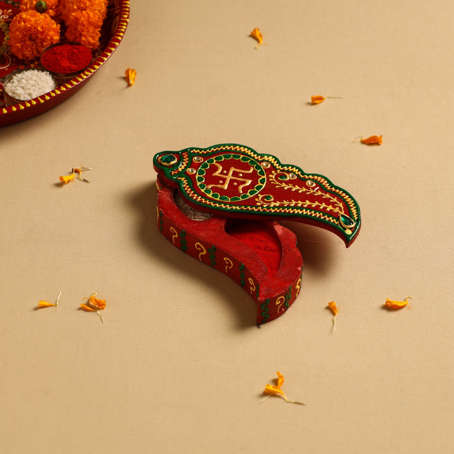 Roli Chawal Box- Hand Painted Home Decor Items