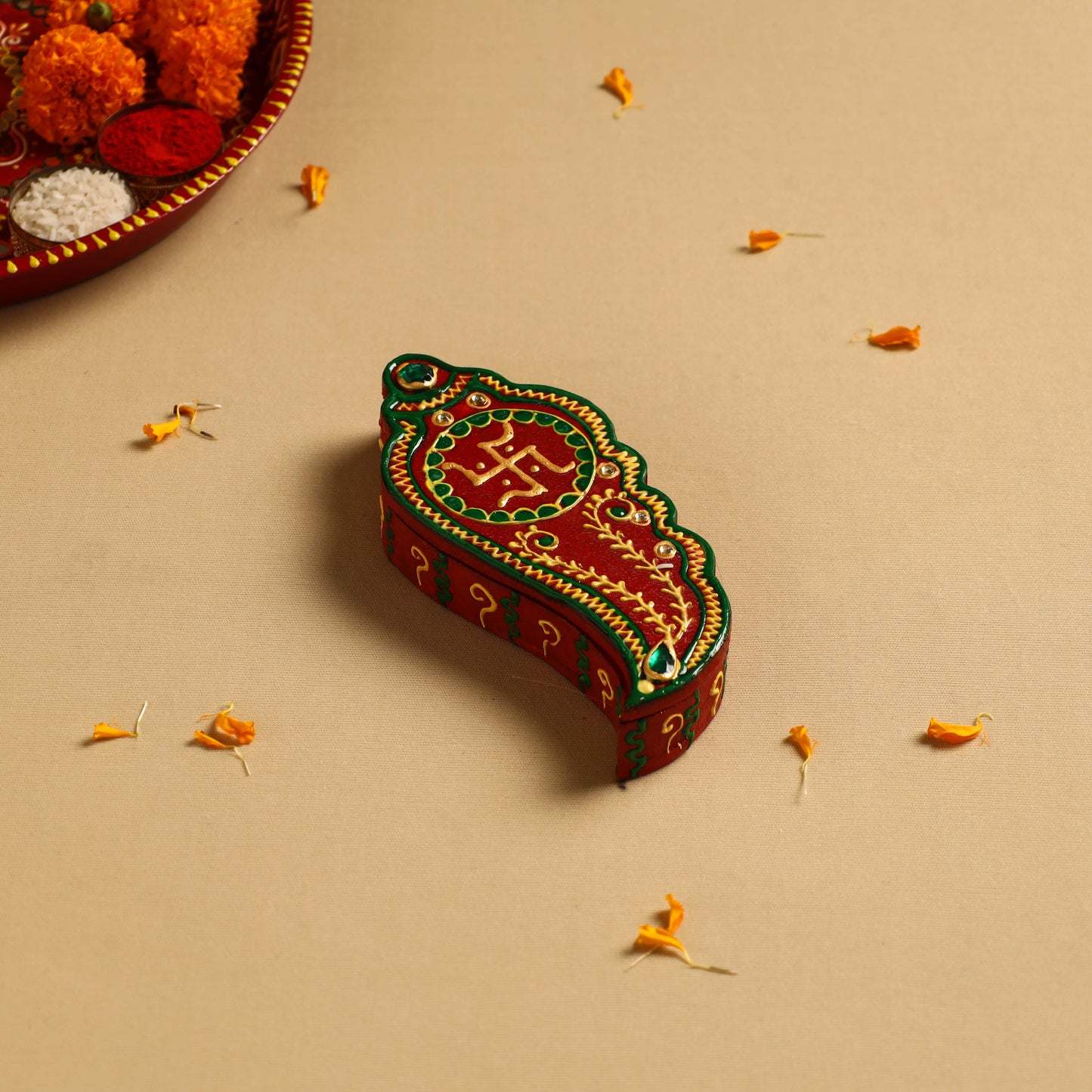 Roli Chawal Box- Hand Painted Home Decor Items