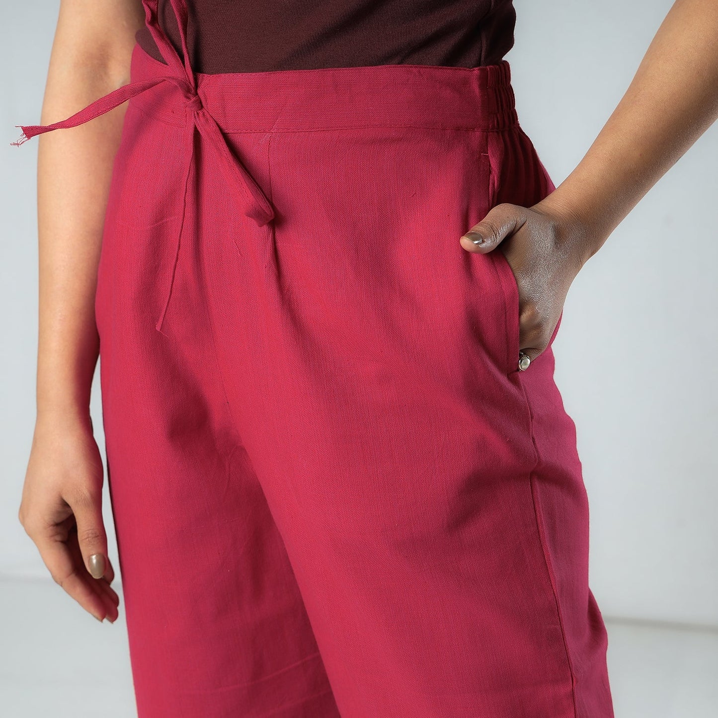 Buy Plain Dyed Cotton Relaxed Fit Pant Online at iTokri.com