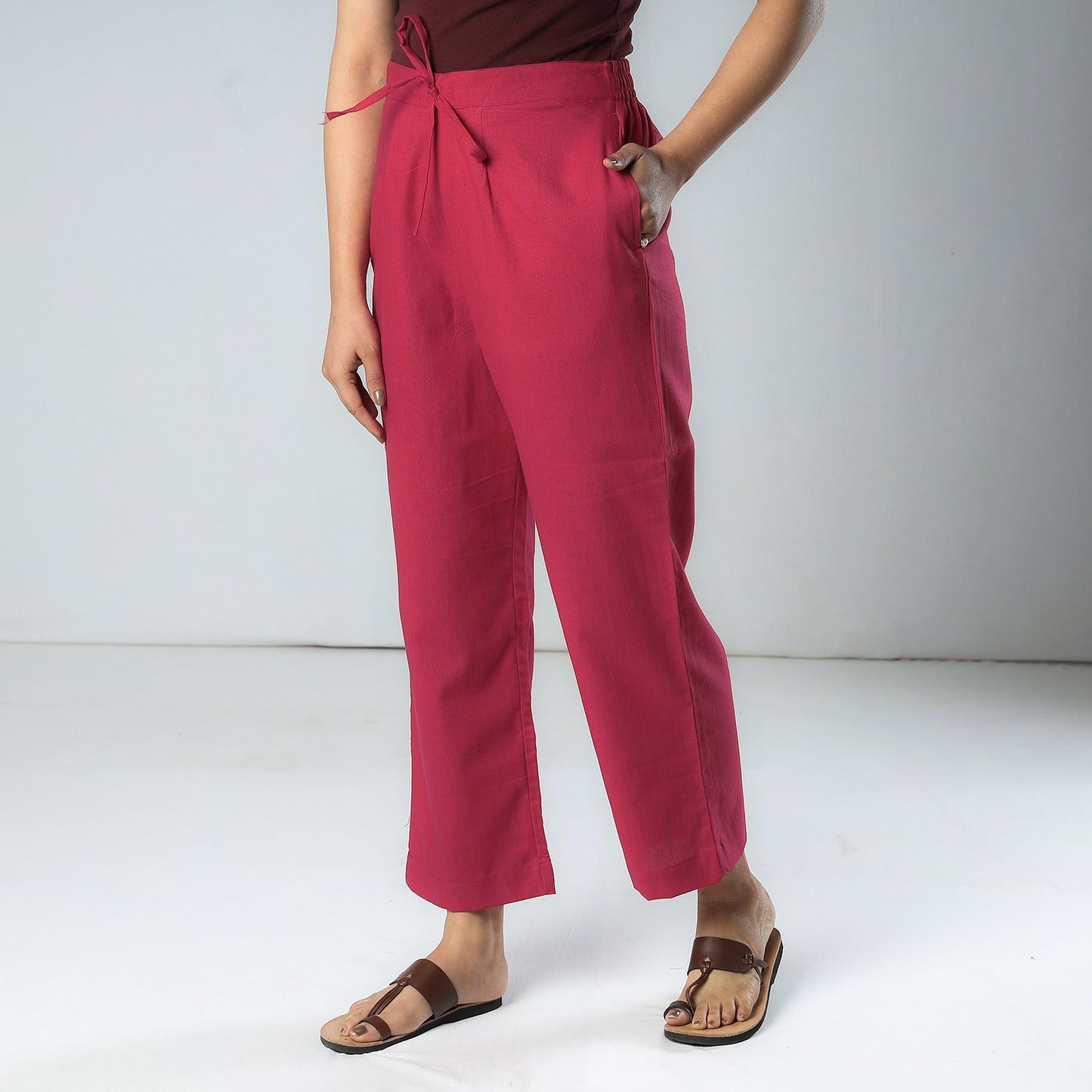 Buy Plain Dyed Cotton Relaxed Fit Pant Online at iTokri.com
