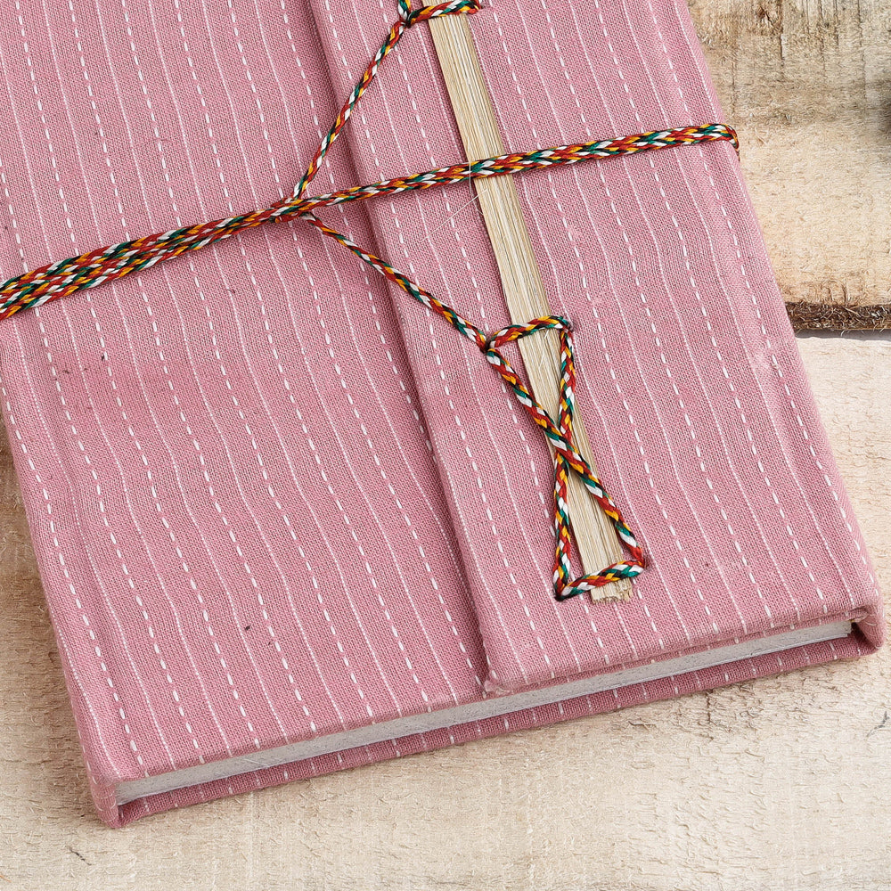 Fabric Cover Handmade Paper Notebook with Thread Lock Online at iTokri.com