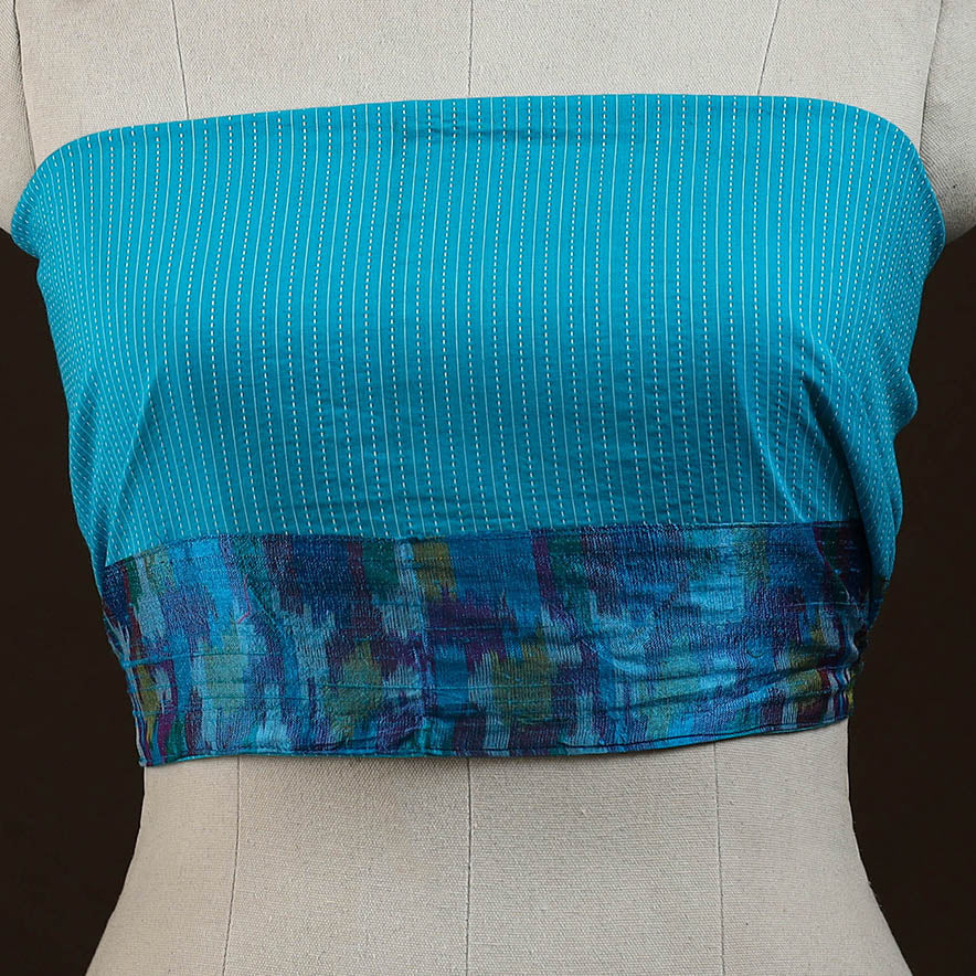 Running stitch plain cotton blouse piece 35 - handcrafted