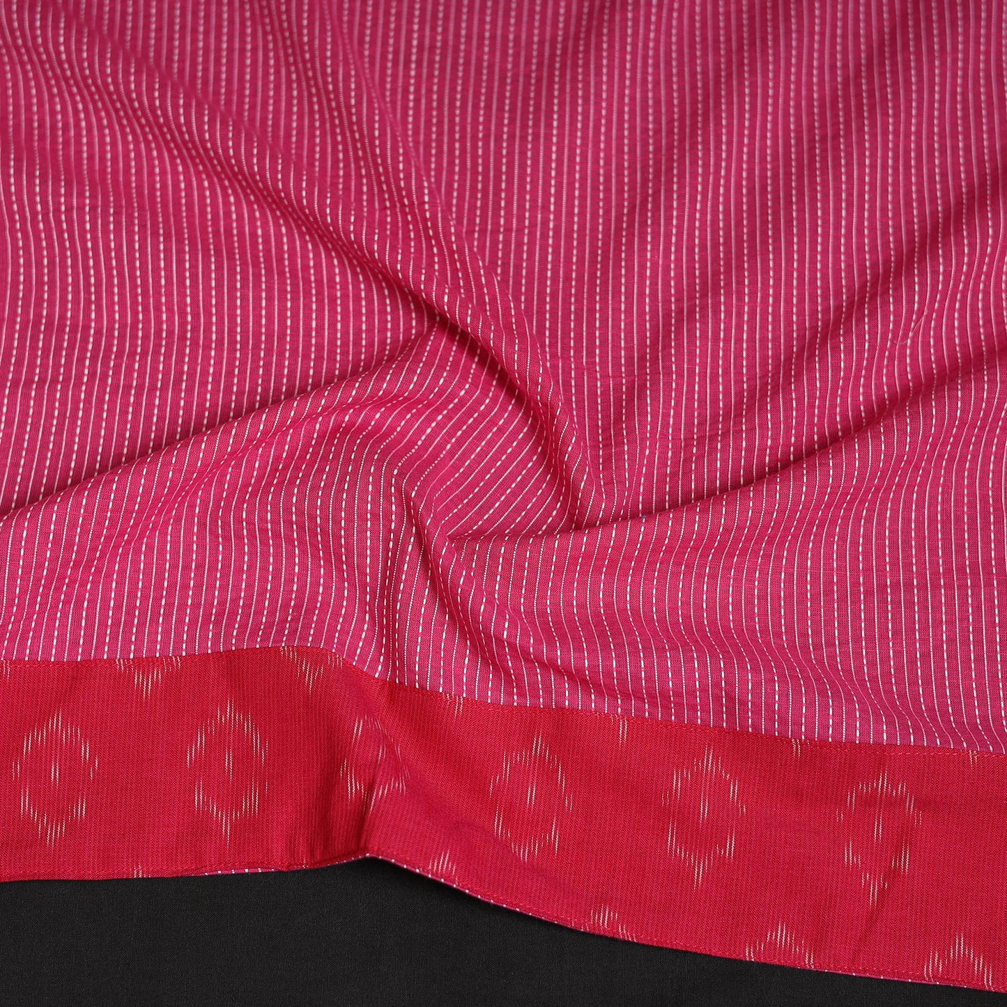 Running stitch plain cotton blouse piece 36 - handcrafted