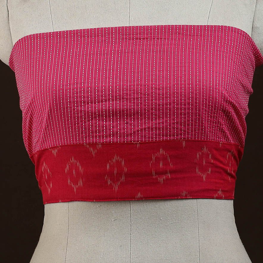 Running stitch plain cotton blouse piece 36 - handcrafted