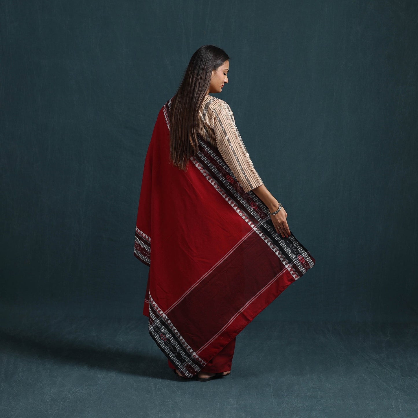 Sambalpuri ikat pure cotton suit set with dupatta for women