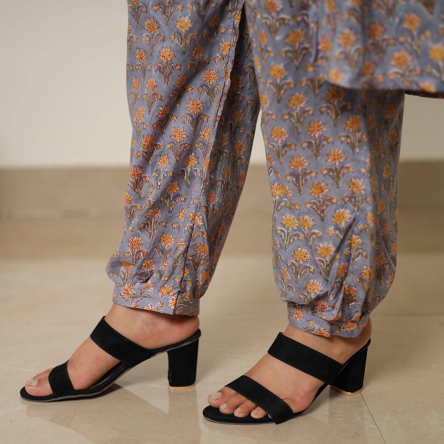 Sanganeri block printed cotton co-ord set 01 - handcrafted