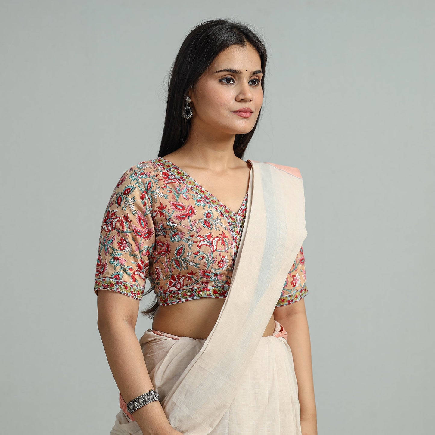 Buy Sanganeri Block Printed Cotton Stitched Blouse 18
