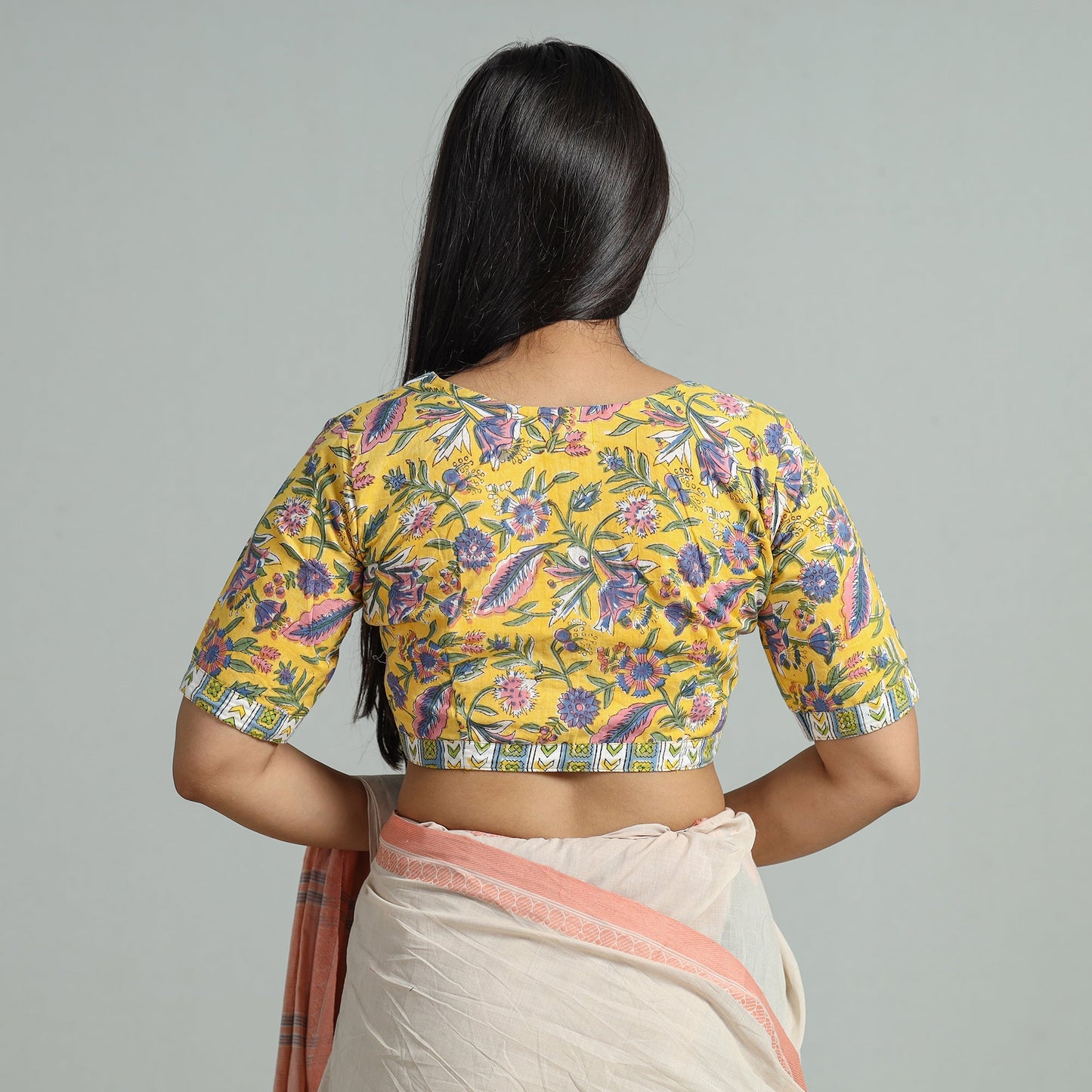Buy Sanganeri Block Printed Cotton Stitched Blouse 19