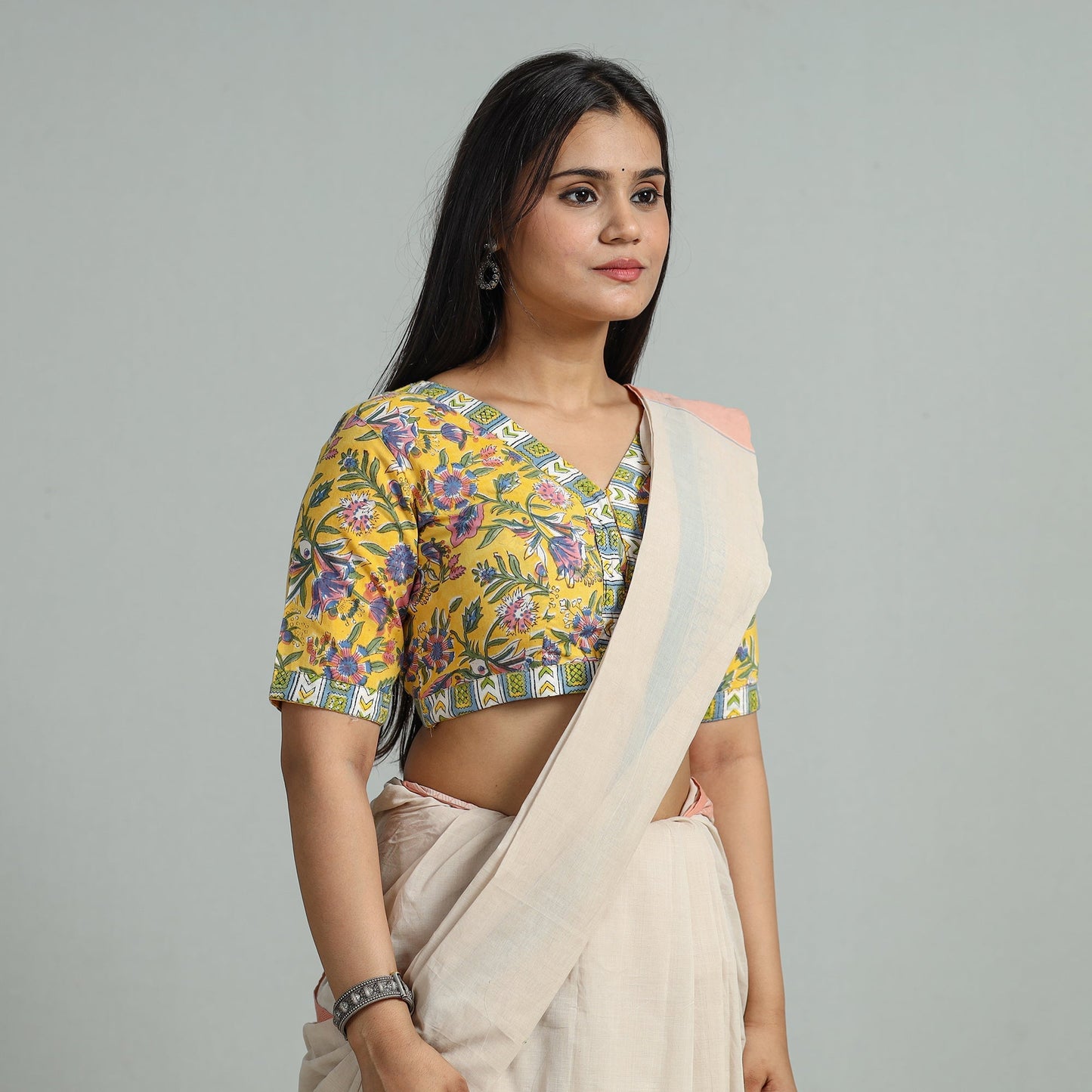 Buy Sanganeri Block Printed Cotton Stitched Blouse 19