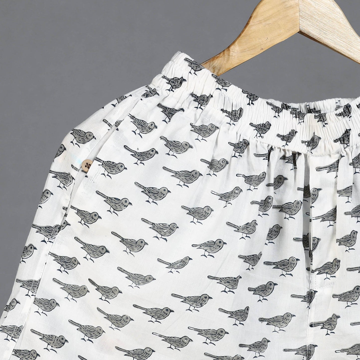 Sanganeri block printed cotton unisex boxer/shorts