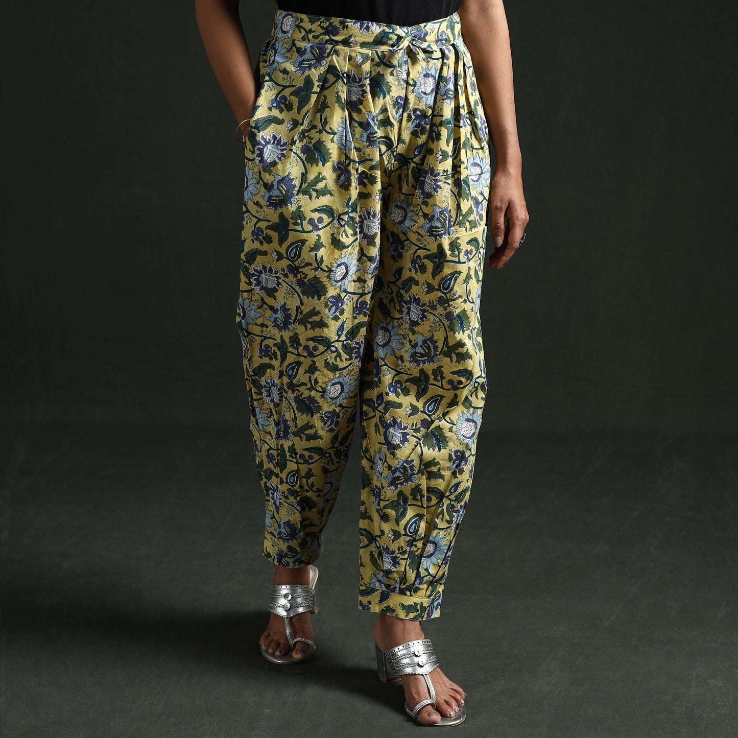 Sanganeri hand block print cotton afghani salwar 01