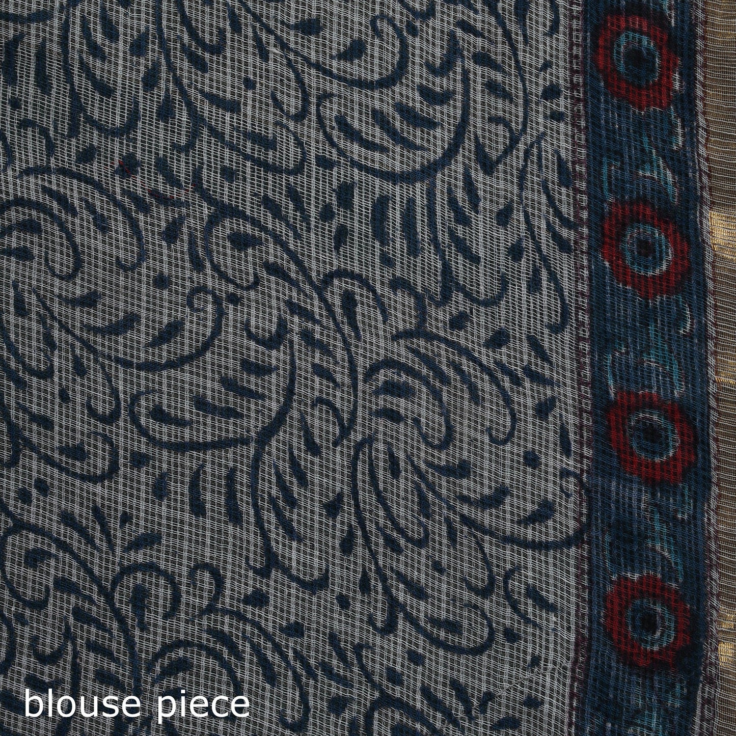 Sanganeri hand block print kota doria cotton saree 20