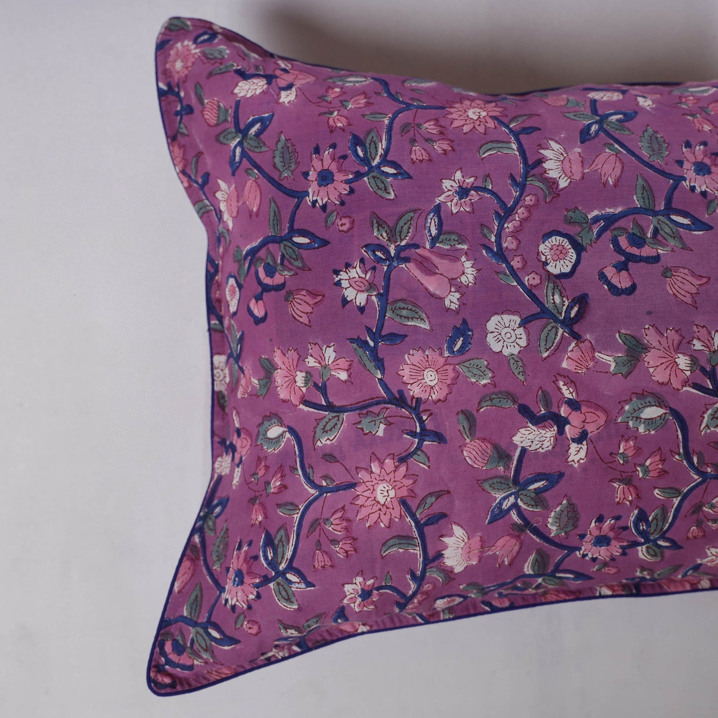 Sanganeri hand block print pillow covers (set of 2) 02