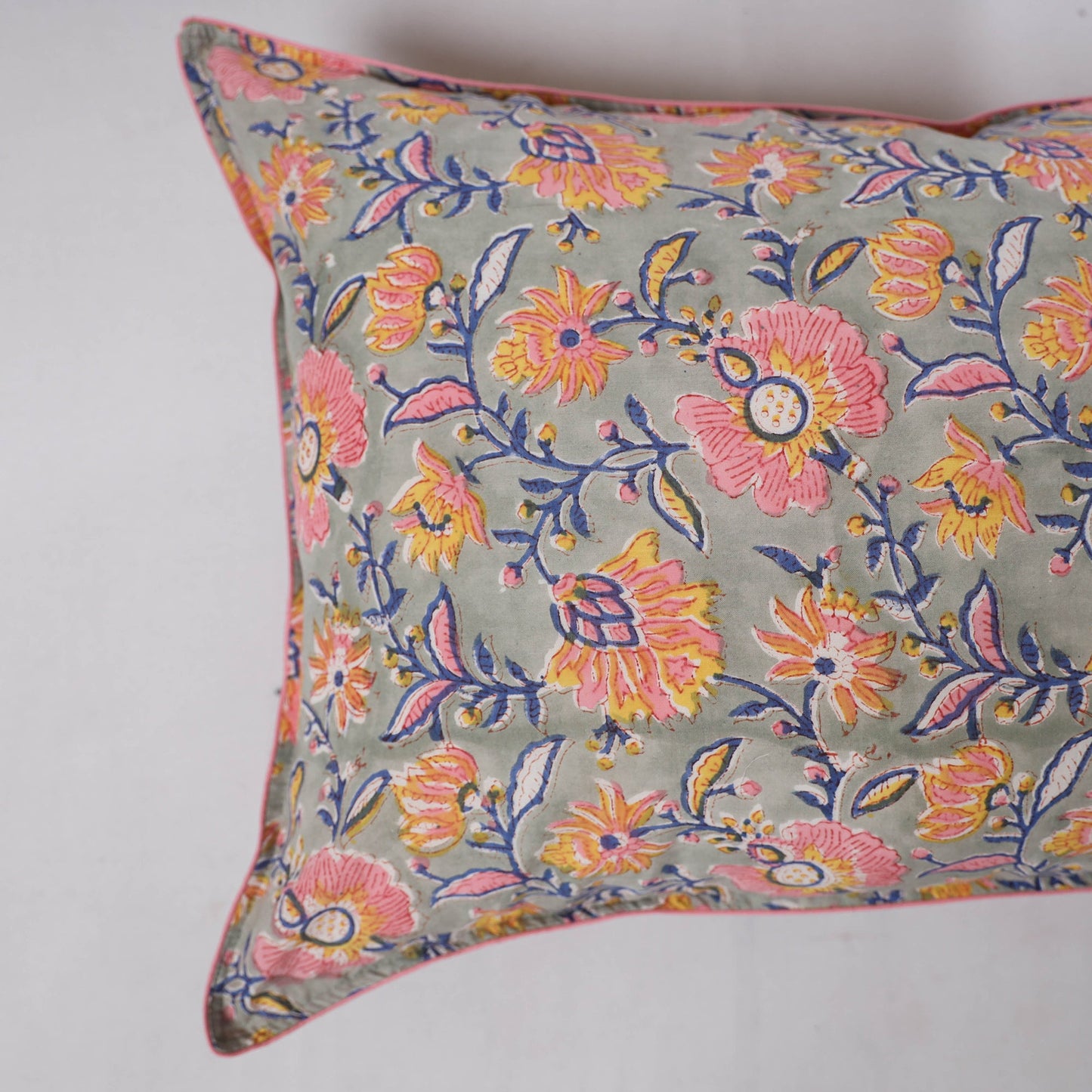 Sanganeri hand block print pillow covers (set of 2) 04