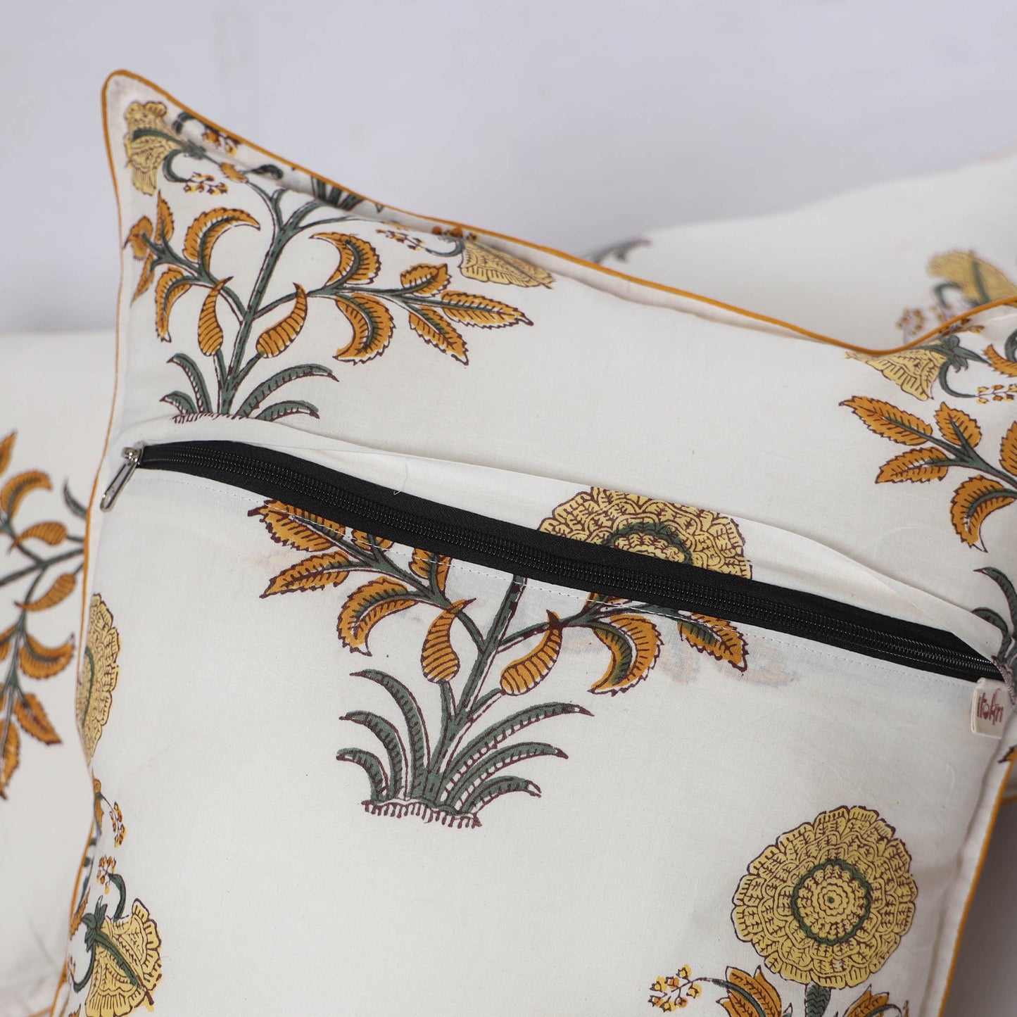 Sanganeri hand block print pillow covers (set of 2) 05