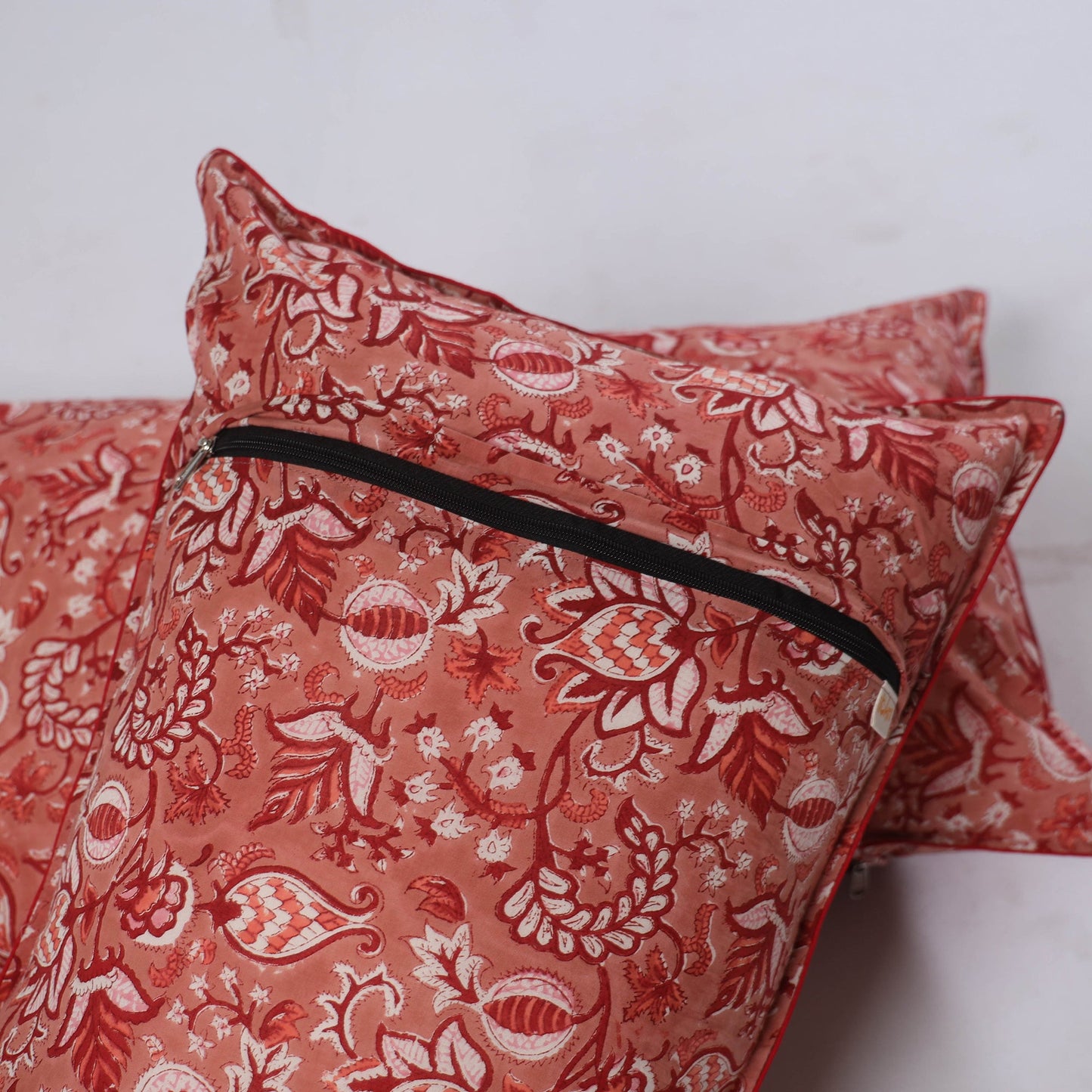 Sanganeri hand block print pillow covers (set of 2) 12