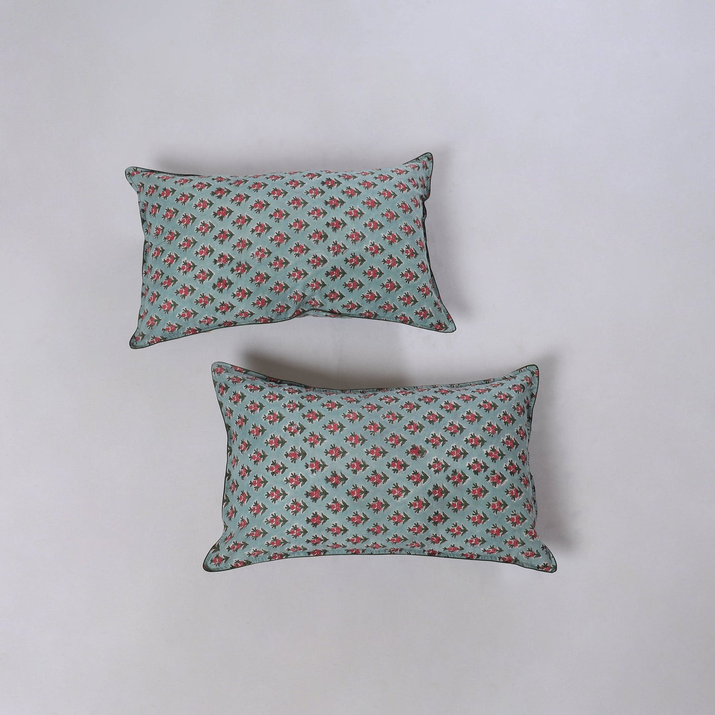 Sanganeri hand block print pillow covers (set of 2) 13