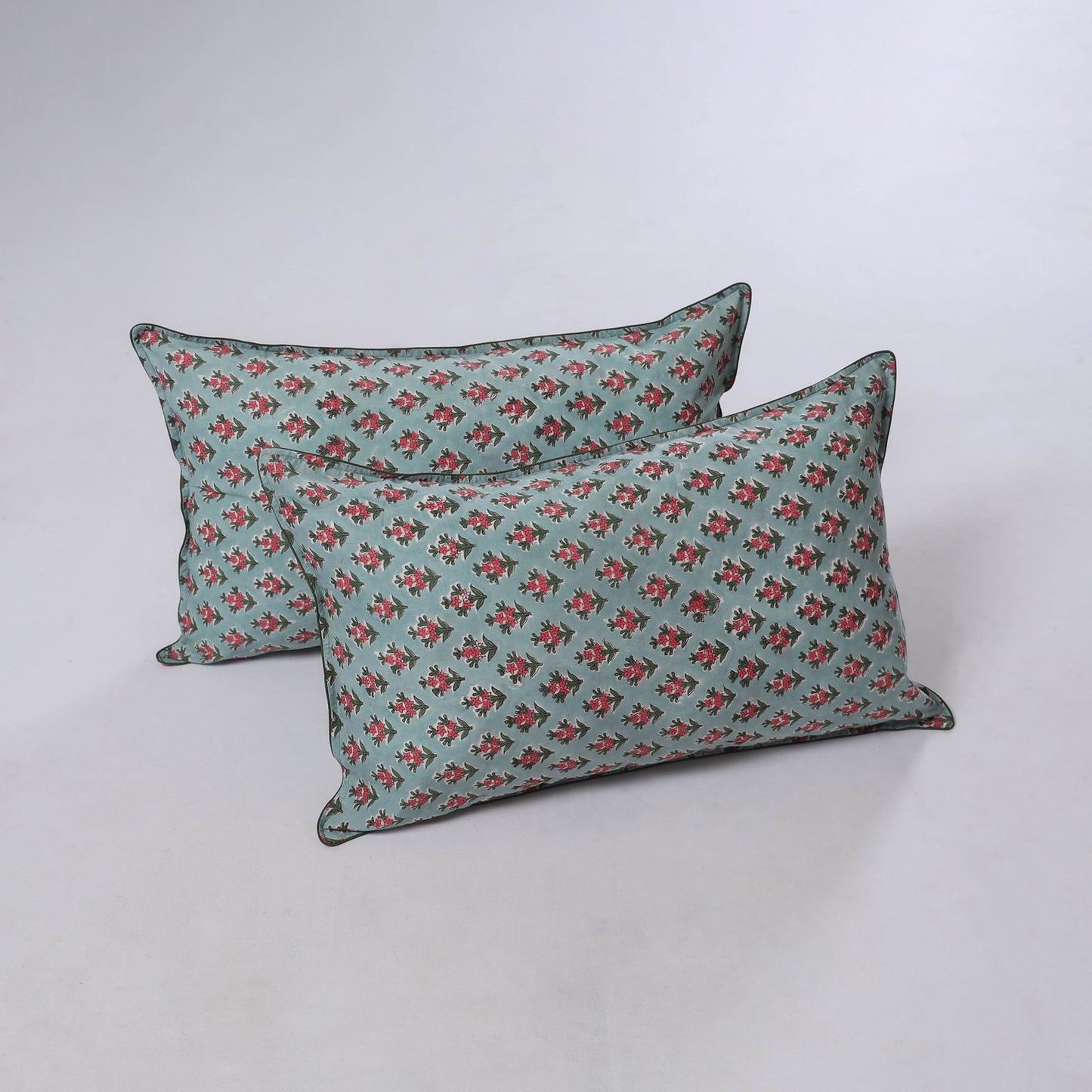 Sanganeri hand block print pillow covers (set of 2) 13