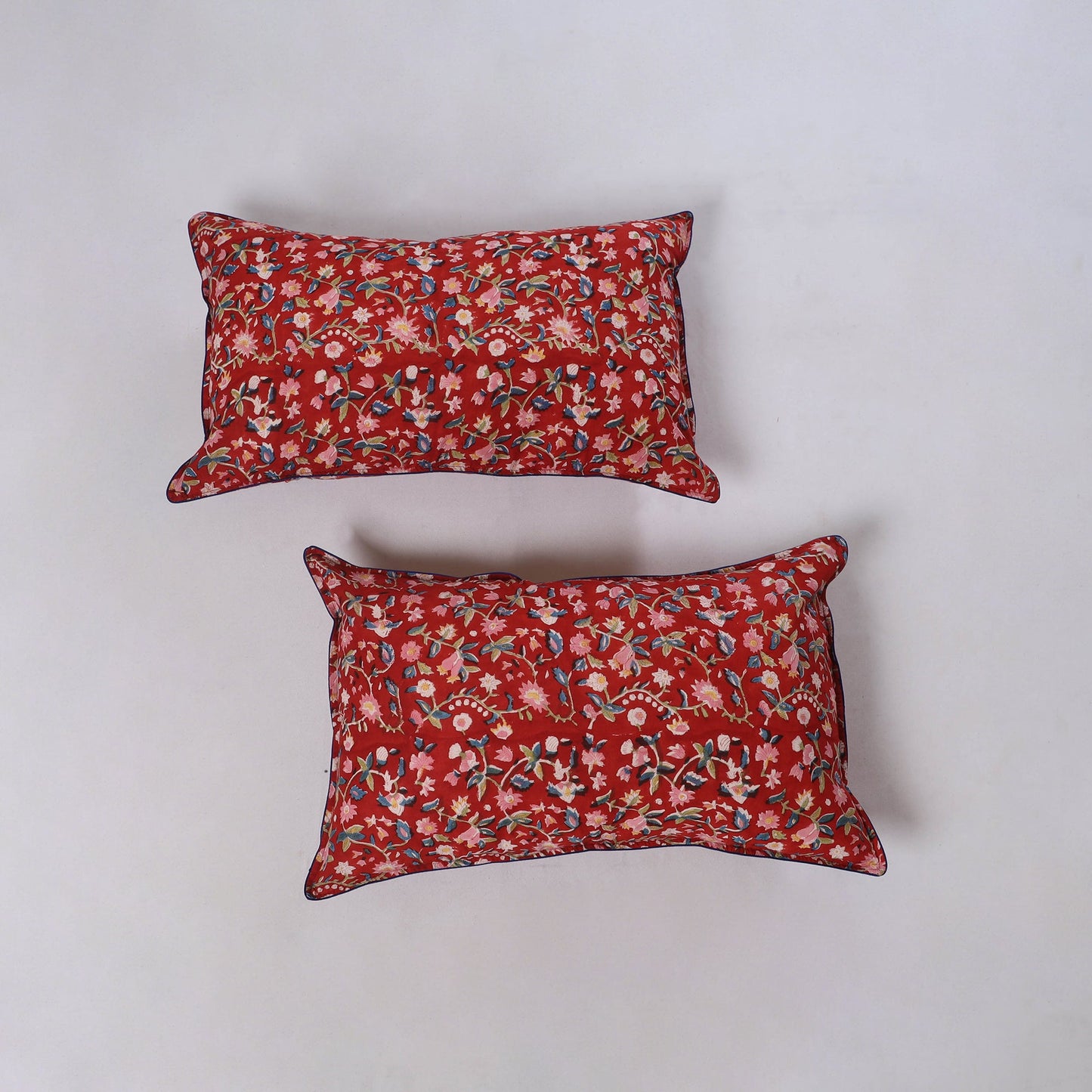 Sanganeri hand block print pillow covers (set of 2) 15