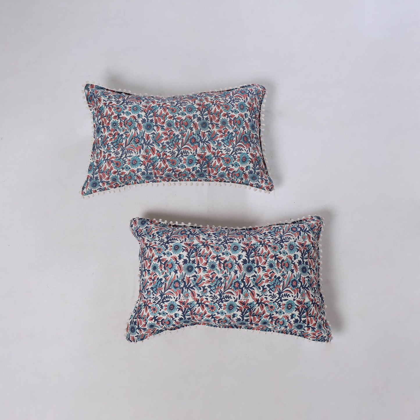 Sanganeri hand block print pillow covers (set of 2) 44