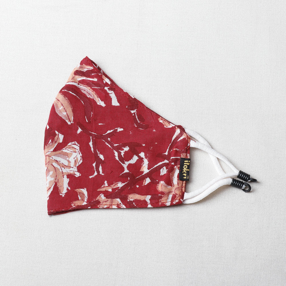 Sanganeri Block Printed Cotton 3 Layer Snug Fit Face Cover