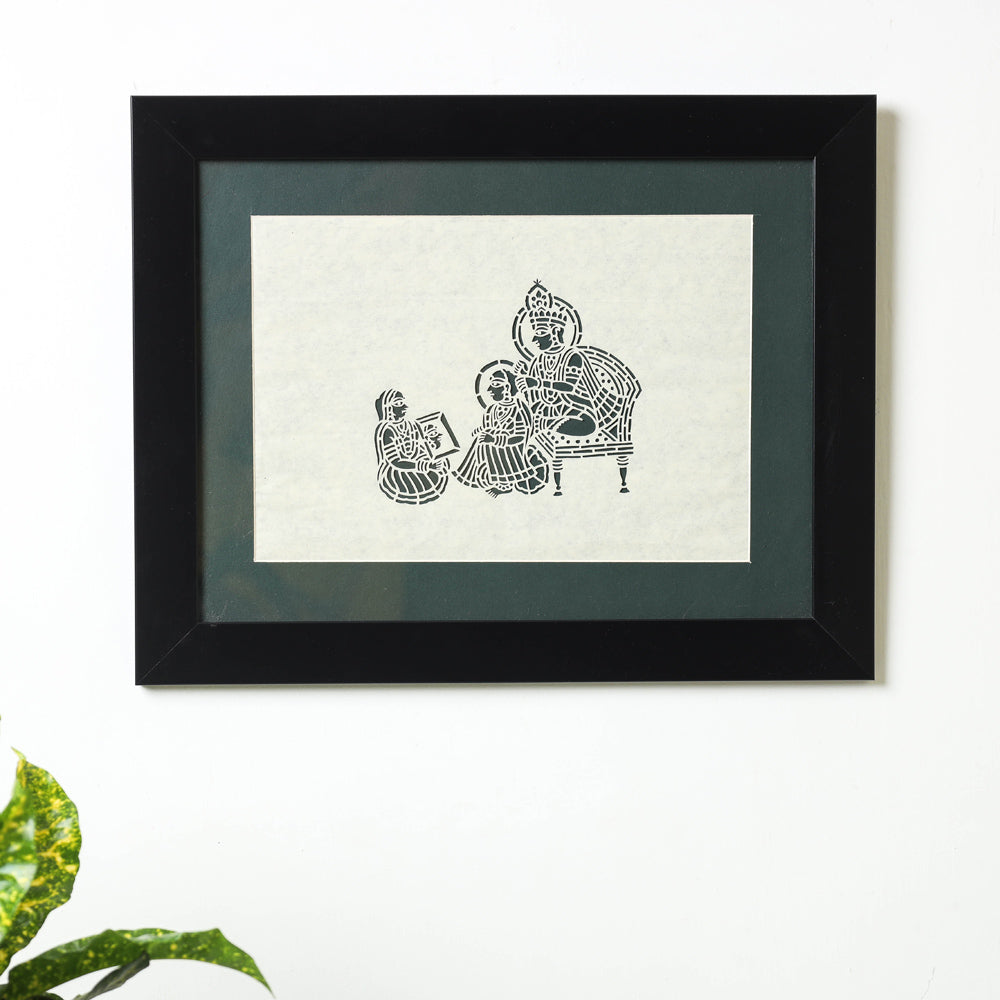 Sanjhi Paper Cut Artwork with Fiber Frame by Vijay Soni Online in India at iTokri.com