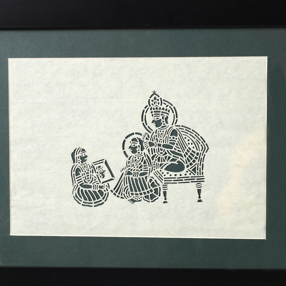 Sanjhi Paper Cut Artwork with Fiber Frame by Vijay Soni Online in India at iTokri.com