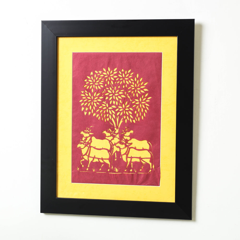 Sanjhi Paper Cut Artwork with Fiber Frame by Vijay Soni Online in India at iTokri.com