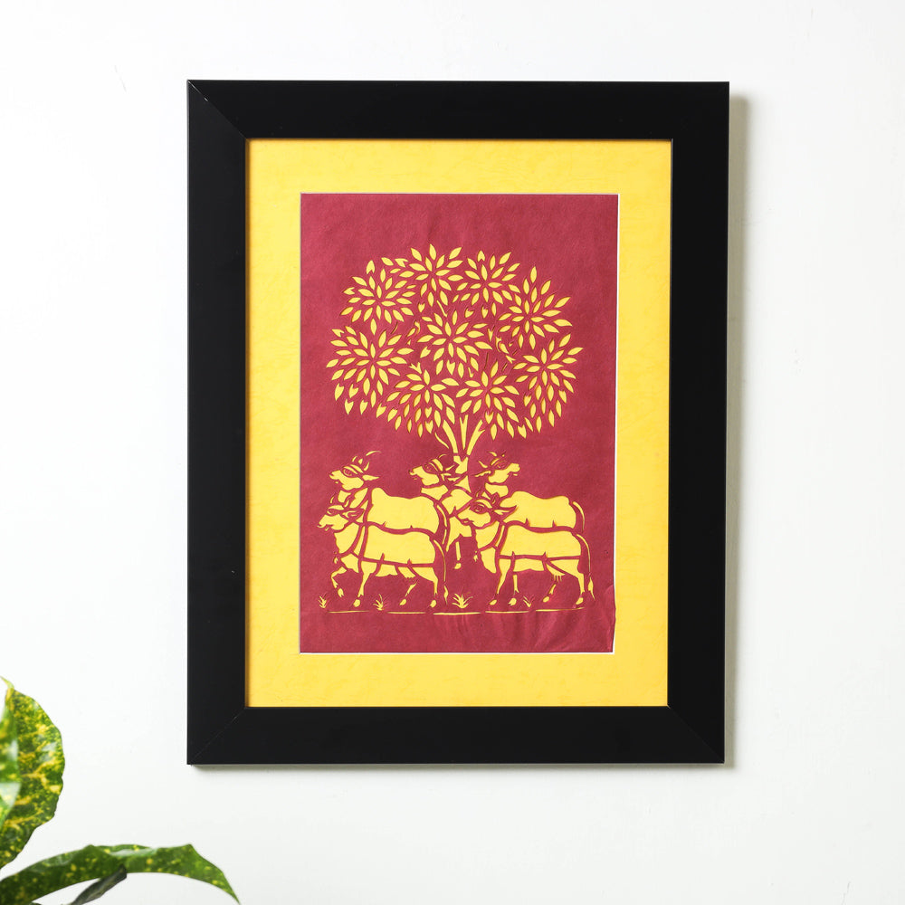 Sanjhi Paper Cut Artwork with Fiber Frame by Vijay Soni Online in India at iTokri.com