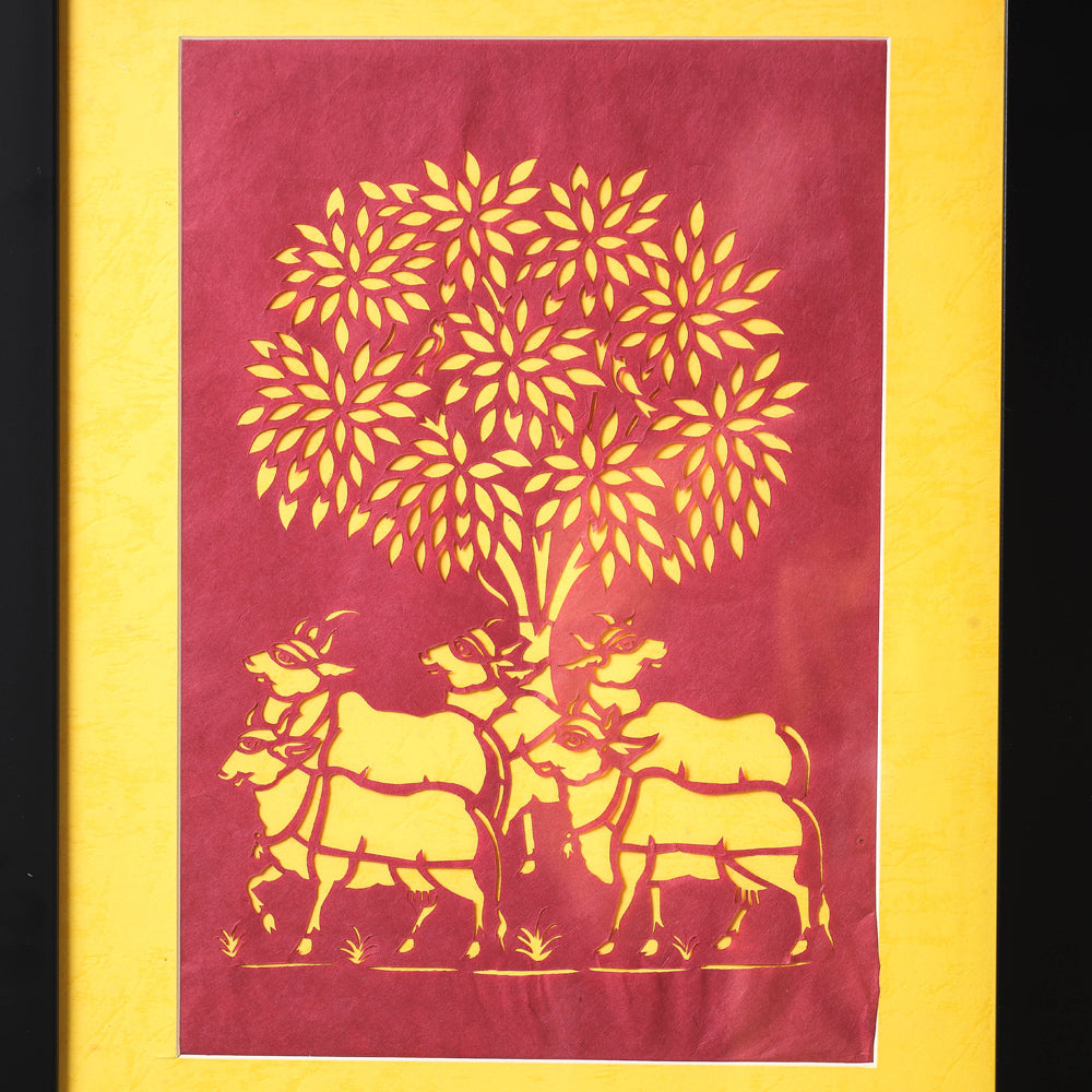 Sanjhi Paper Cut Artwork with Fiber Frame by Vijay Soni Online in India at iTokri.com