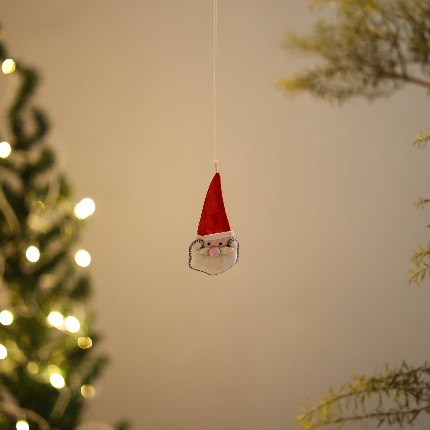 Shop Santa - Handmade Threadwork Stuffed Christmas Ornament