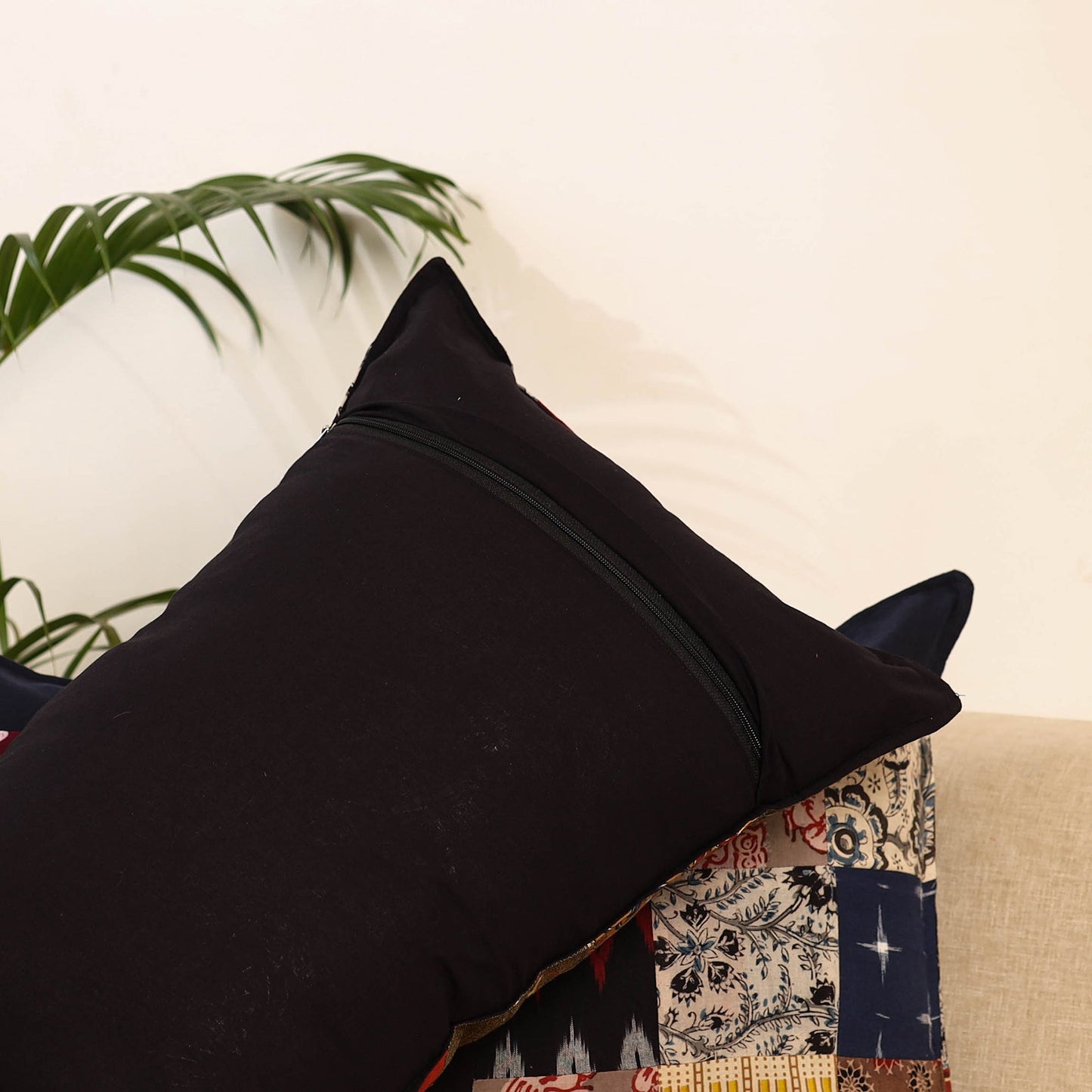 Set of 2 patchwork pillow covers 18 - handcrafted