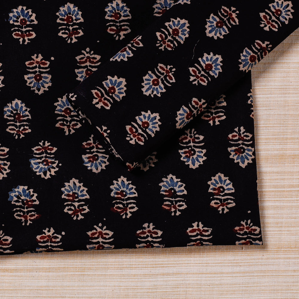 Black Hand Block Prints Cotton Table Napkin