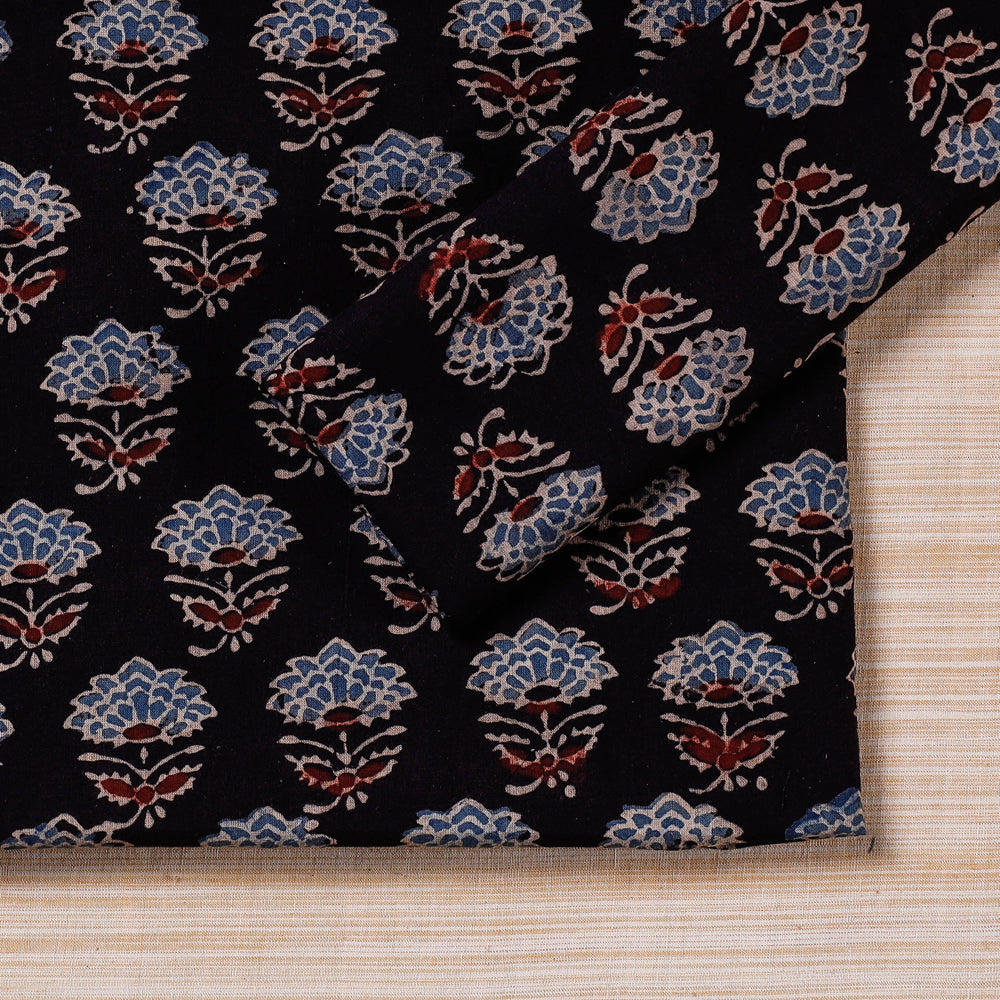 Black Hand Block Prints Cotton Table Napkin