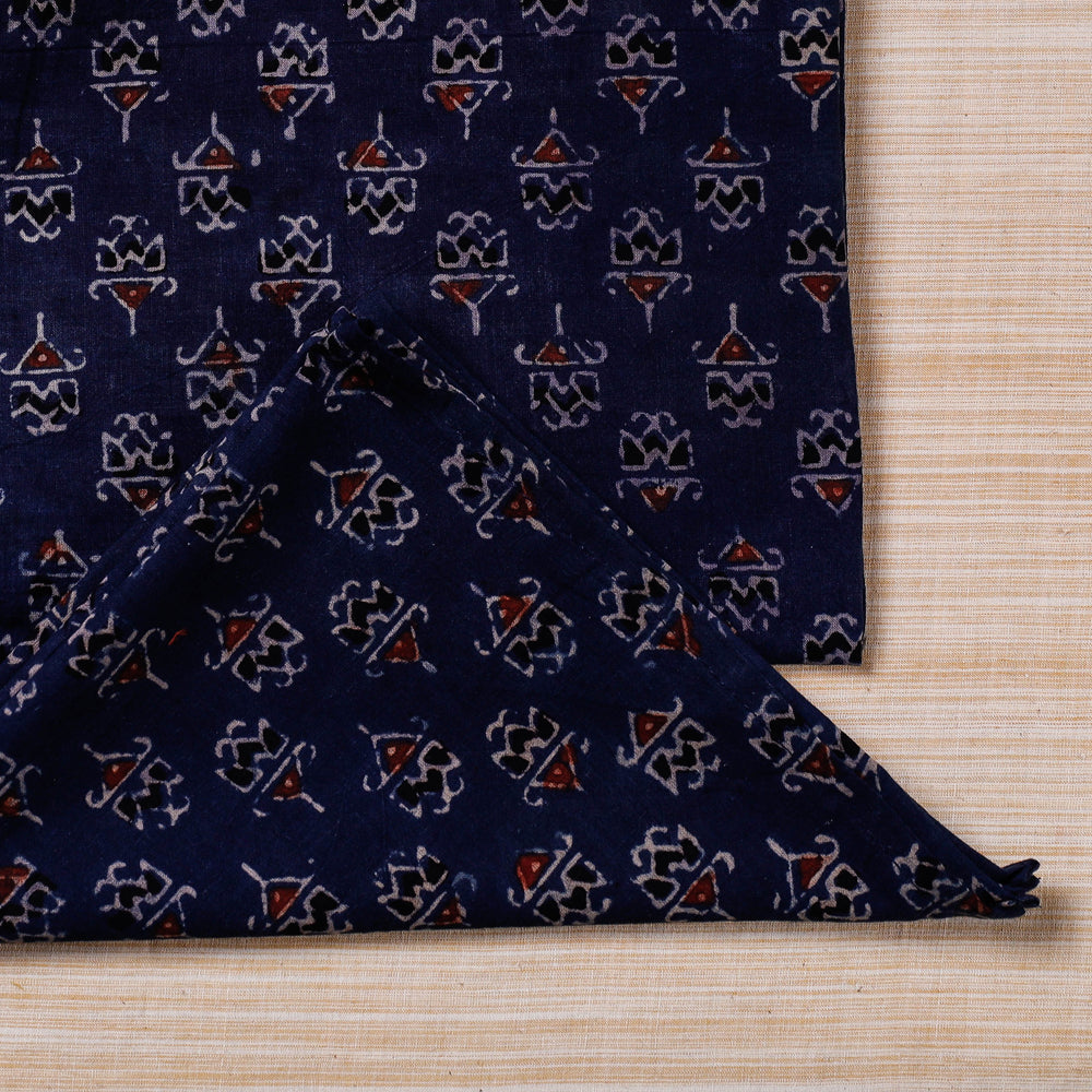 Blue Hand Block Prints Cotton Table Napkin