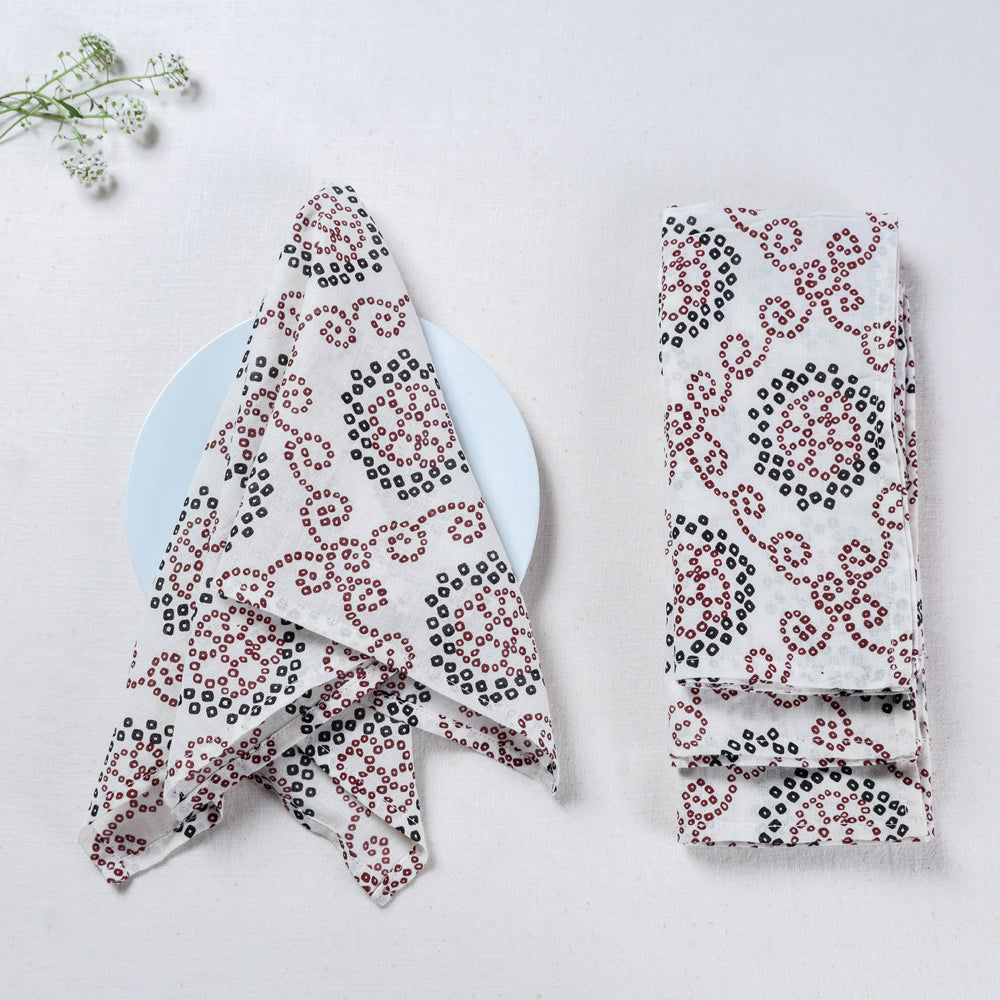 White Handmade Cotton Fabric Table Napkins
