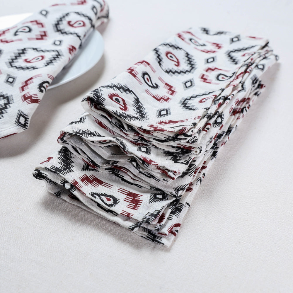 White Handmade Cotton Fabric Table Napkins