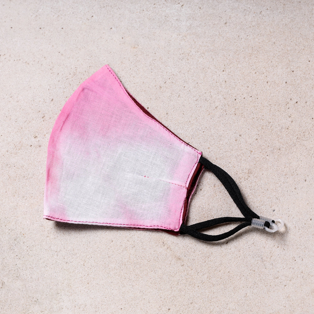 Shibori Tie-Dye Cotton 3 Layer Snug Fit Face Cover