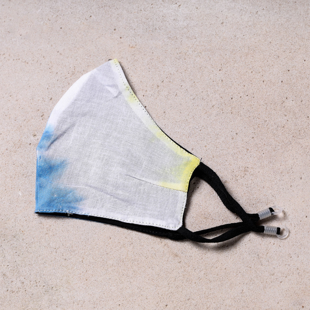 Shibori Tie-Dye Cotton 3 Layer Snug Fit Face Cover