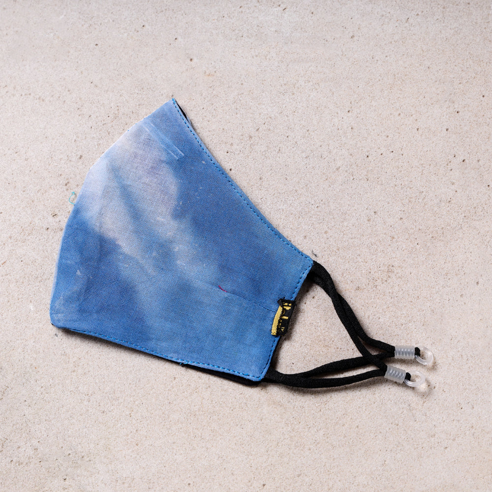 Shibori Tie-Dye Cotton 3 Layer Snug Fit Face Cover