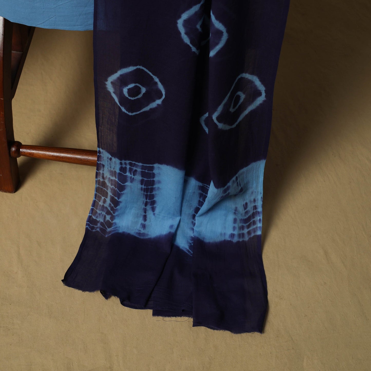 Shibori tie-dye cotton 3pc unstitched dress material suit